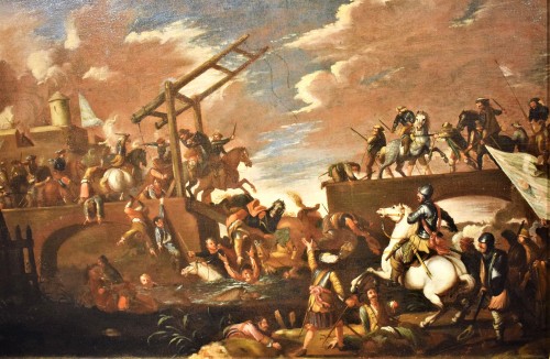 Bataille sous la forteresse - Jacques Courtois (1621-1676) atelier - Louis XIV